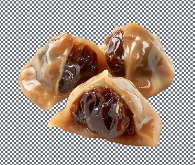 Tão doces dibougou date dumplings isolados em fundo transparente