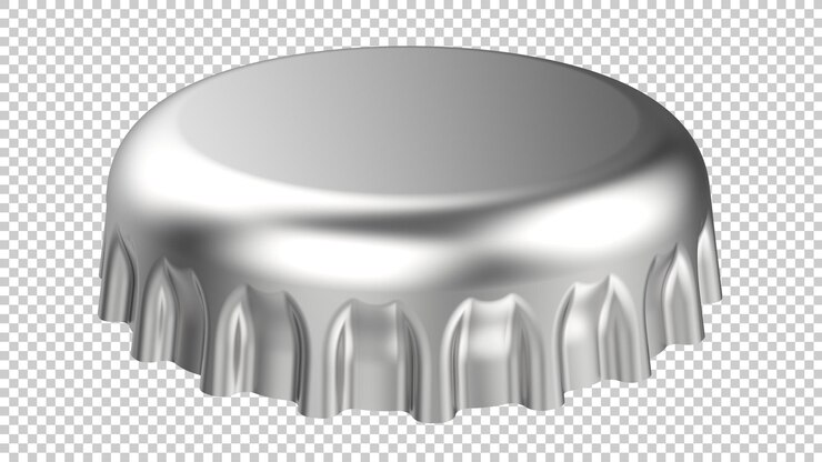PSD tapa de botella en la ilustración de renderizado 3d de fondo transparente
