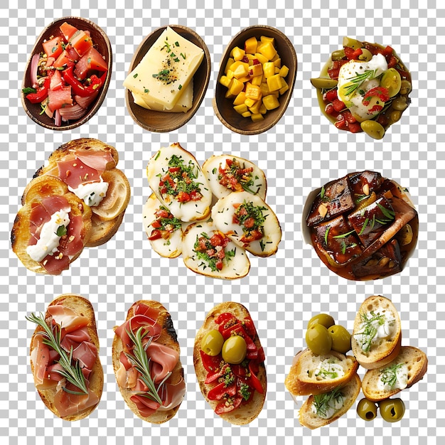 PSD tapas png avec un fond transparent