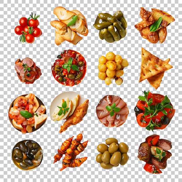 PSD tapas png avec un fond transparent