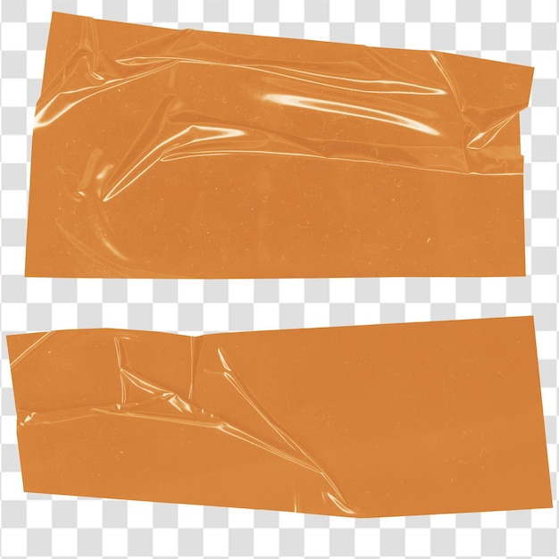 Tape d'emballage ridée pour la mise en page et la conception des revues isolée sur un fond transparent