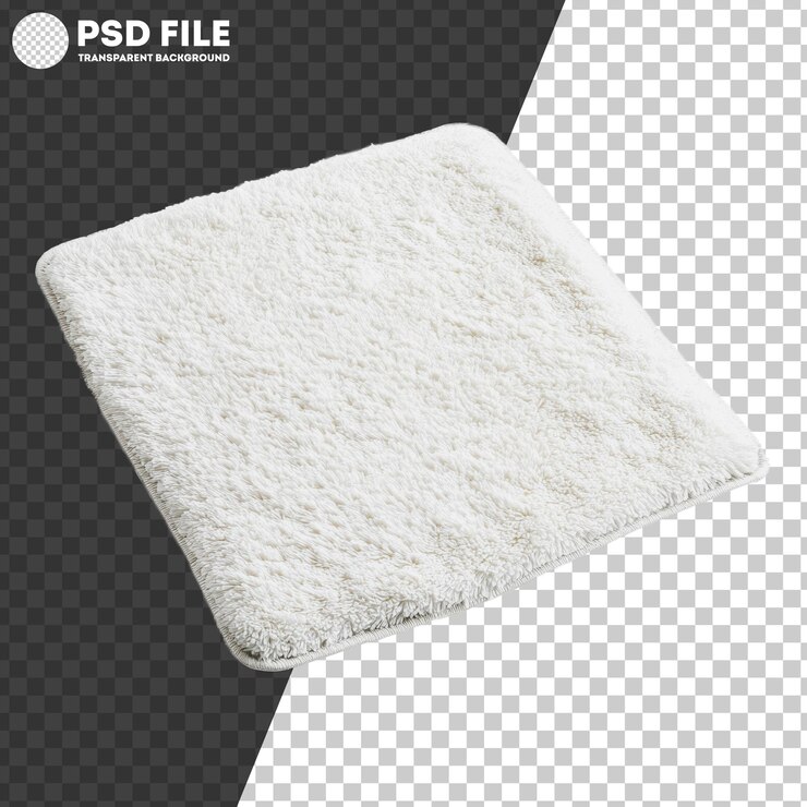 PSD tapete branco suave png em uma superfície leve em um ambiente interior aconchegante aumentando o calor e o conforto para qualquer quarto