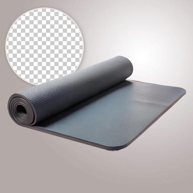 PSD tapete de ioga cor azul isolado em fundo transparente