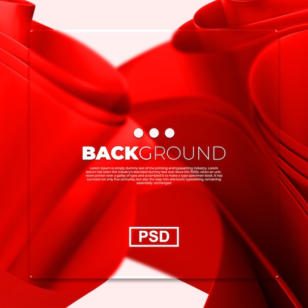 PSD tapete desktop-abstrakte 3d-rote farbe