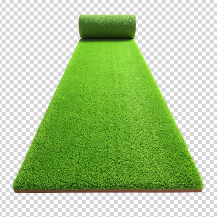 PSD tapete verde isolado em fundo branco