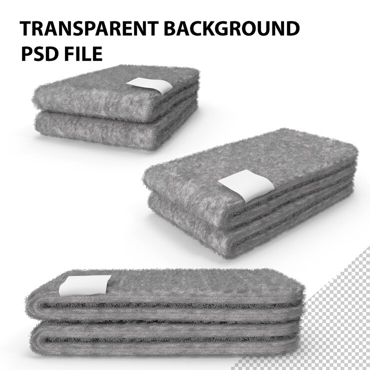PSD tapetes de banho empilhados 2 pilha cinza png