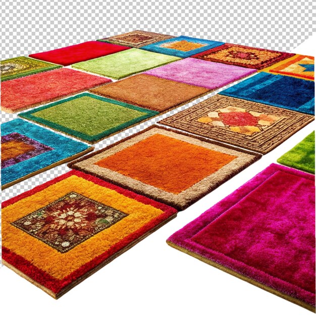 Tapis Coloré Sur Fond Transparent