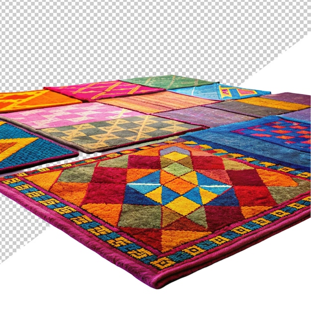 Tapis Coloré Sur Fond Transparent