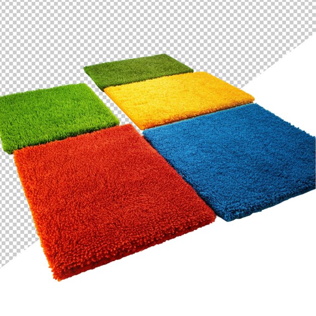 Tapis Coloré Sur Fond Transparent