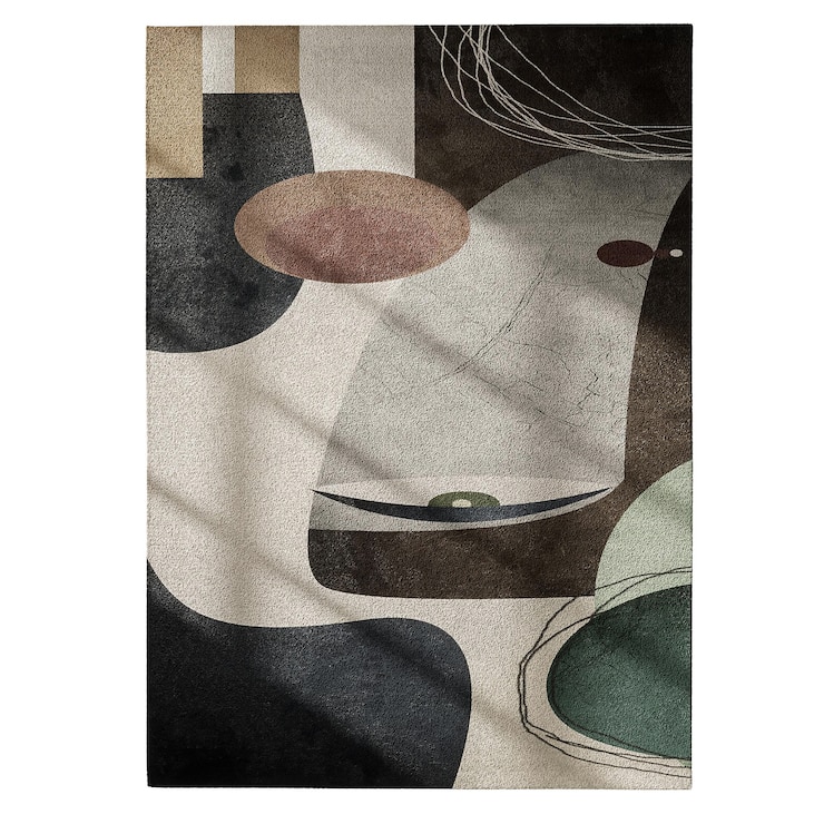 PSD un tapis avec un motif de cercles et de carrés