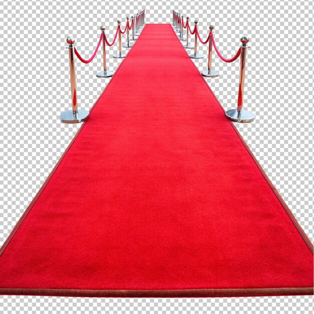 PSD tapis rouge sur fond transparent