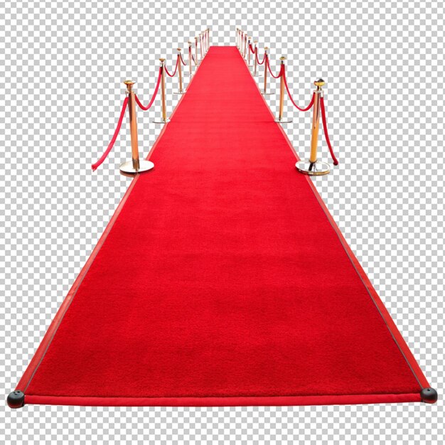 PSD tapis rouge sur fond transparent