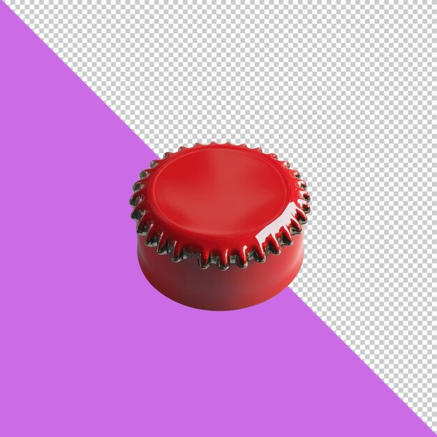 Tapón rojo de la botella