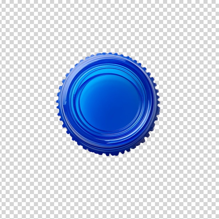 PSD los tapones de plástico de las botellas aislaban un fondo blanco.