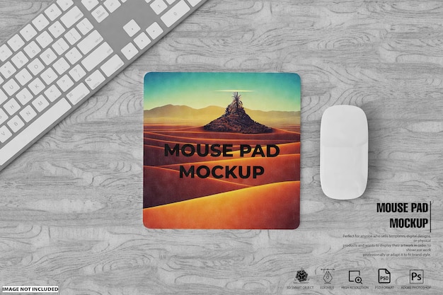 Tappetino per mouse quadrato Mockup