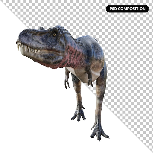 Tarbosaurus dinosauro isolato rendering 3d