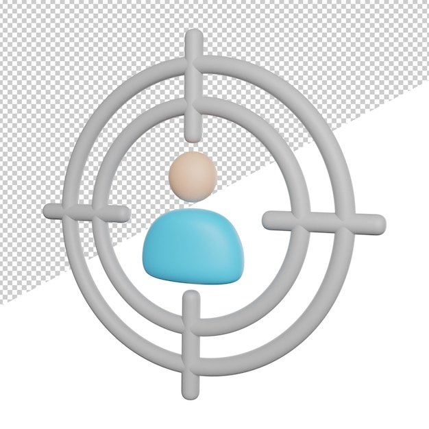 Target Audience Focus A man with a target symbol on it
