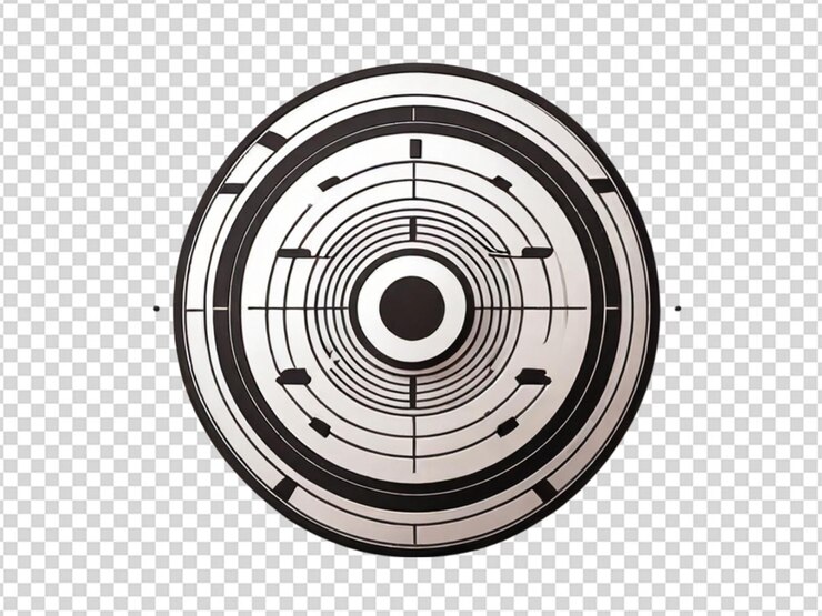 PSD target icon line art style png transparent