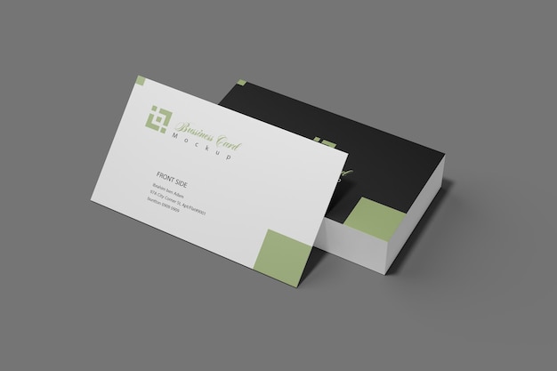 una tarjeta blanca con un diseño verde y blanco en ella