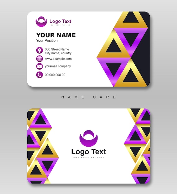 una tarjeta colorida con el logotipo de su nombre