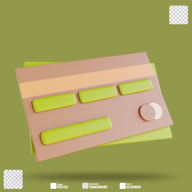Tarjeta de crédito de ilustración 3D 2