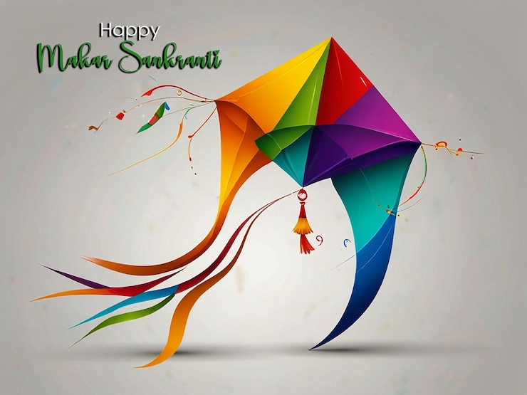 PSD tarjeta de felicitación de makar sankranti o plantilla de fondo con archivo editable