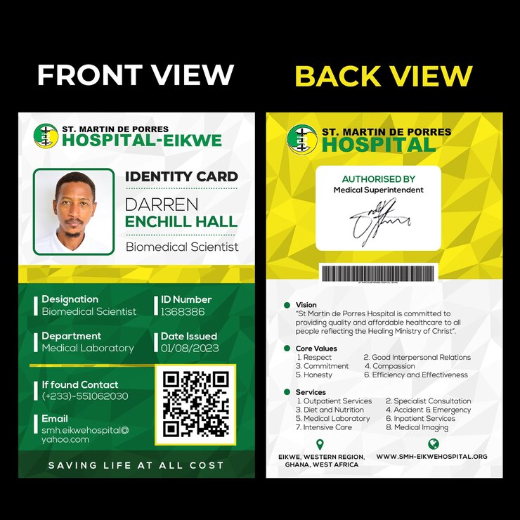 PSD tarjeta de identidad del personal psd editable