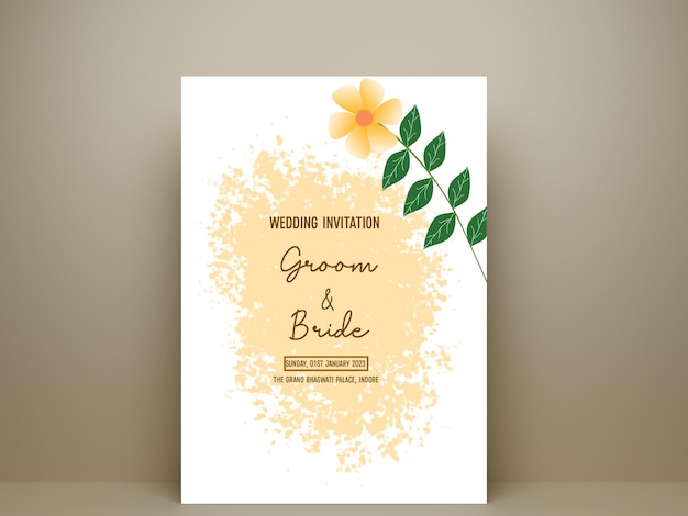 Tarjeta de invitación de boda