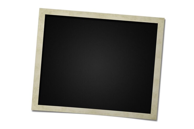 PSD tarjeta de marco de foto aislada en el fondo blanco