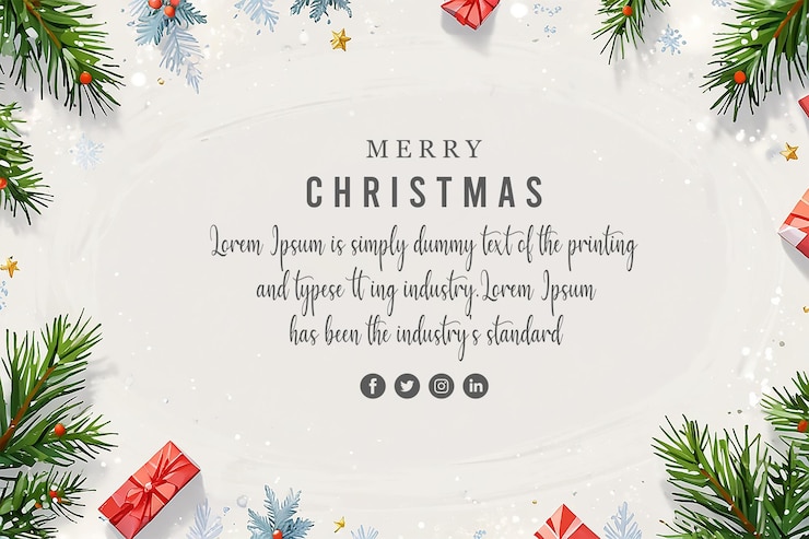 PSD una tarjeta de navidad con un mensaje que dice feliz navidad