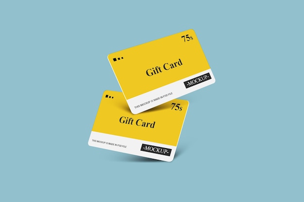 Tarjeta de regalo, tarjeta inteligente, tarjeta de descuento, tarjeta de oferta plantilla de maquetas 3d