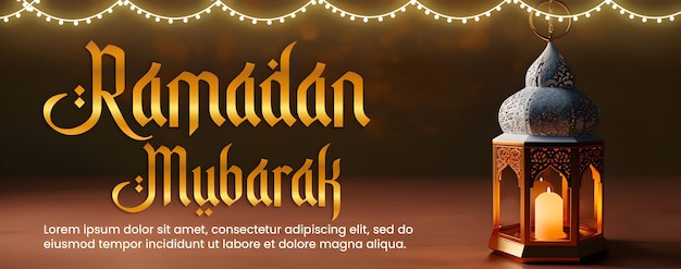 Tarjeta de saludos de fondo islámico de PSD Ramadan Kareem con texto editable para la publicación en las redes sociales.