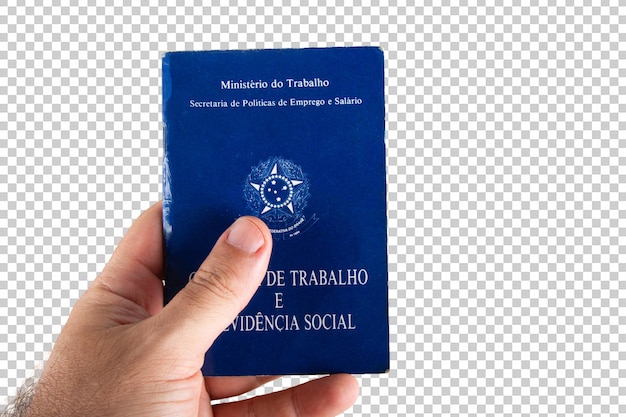 PSD tarjeta de trabajo brasileña y billetes de dinero brasileños fondo transparente png