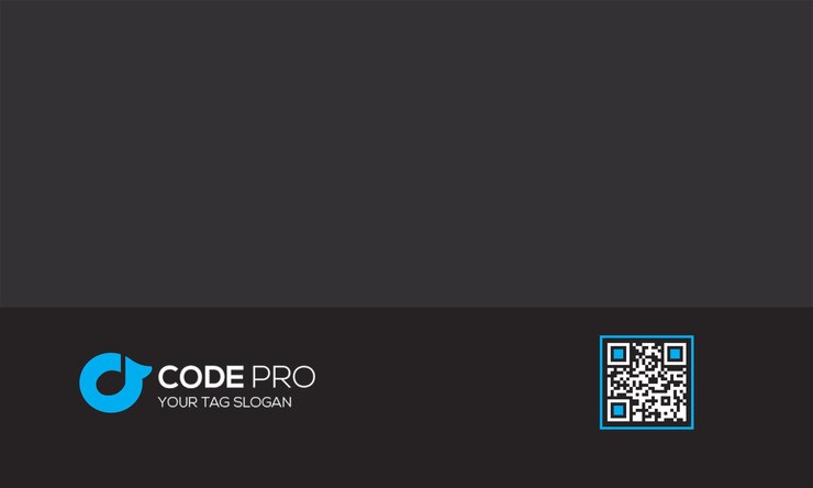 PSD tarjeta de visita con código qr para code pro