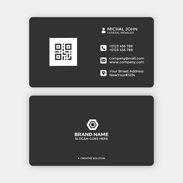 Tarjeta de visita corporativa creativa