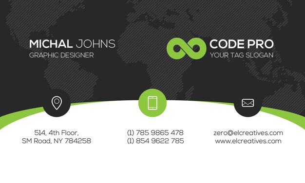 Tarjeta de visita para el diseñador gráfico Michal Johns