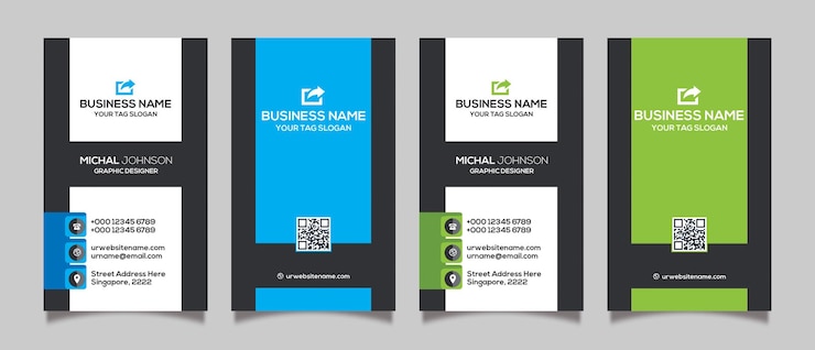 PSD tarjeta de visita elegante en 2 colores psd