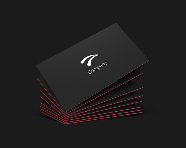 Tarjeta de visita de la empresa con ilustración vectorial de maqueta del logotipo de la empresa
