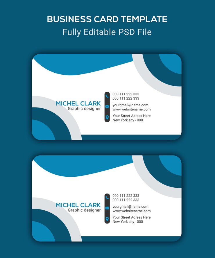 Una tarjeta de visita para una empresa llamada "fuego psd completamente editable".