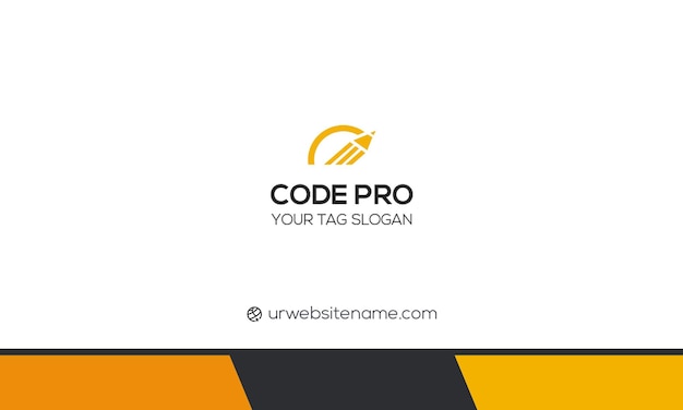 Tarjeta de visita con un logotipo de lápiz
