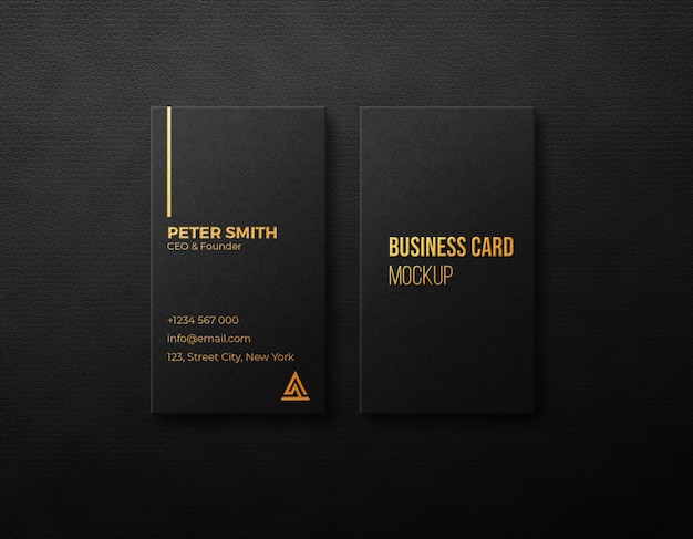 TARJETA DE VISITA DE LUJO MOCKUP EFECTO DORADO