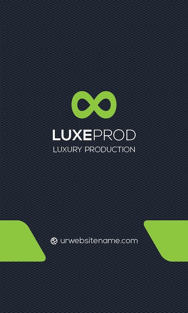 Tarjeta de visita LuxeProd con diseño geométrico