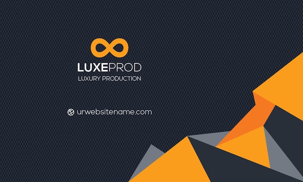 Tarjeta de visita LuxeProd con diseño geométrico