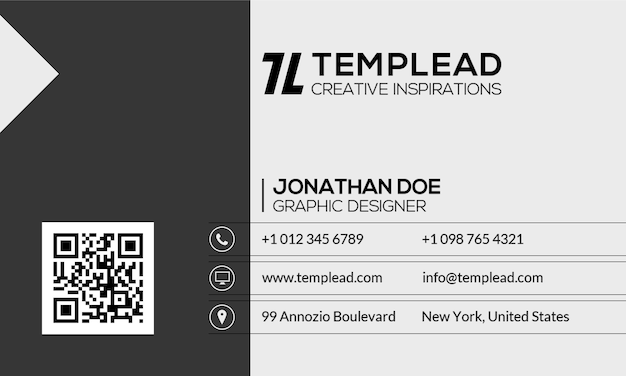 Tarjeta de visita minimalista para el desconocido Jonathan