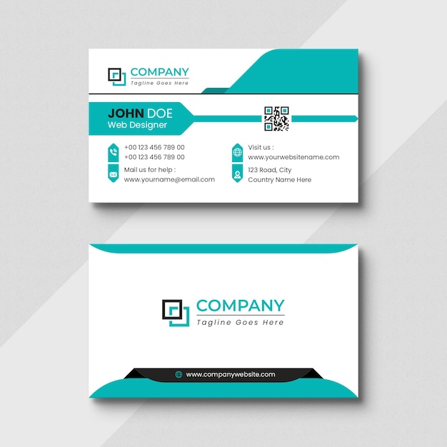 Tarjeta de visita moderna o diseño de tarjeta de visita en estilo profesional