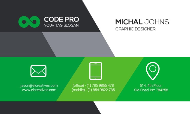PSD tarjeta de visita profesional para michal johns