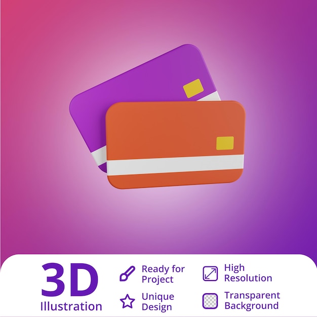 PSD tarjetas 3d