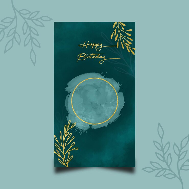 PSD tarjetas de cumpleaños para deseos y bendiciones con diseños creativos y elementos únicos