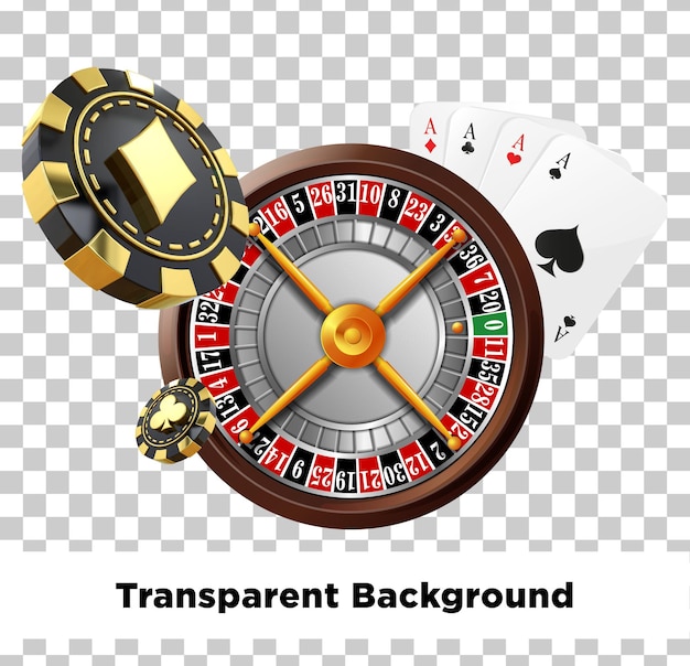 Tarjetas y fichas de casino negras y doradas de fondo transparente