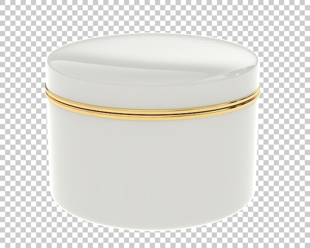 Tarro de crema en la ilustración de renderizado 3d de fondo transparente